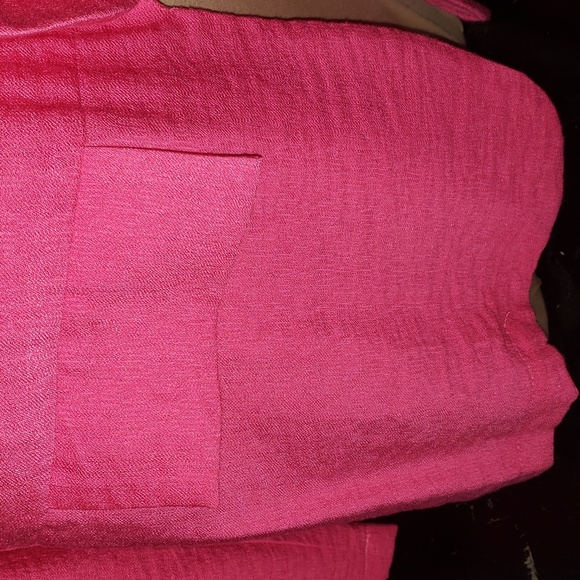 Frank Lyman Solid open front pink blazer - Picture 4 of 7